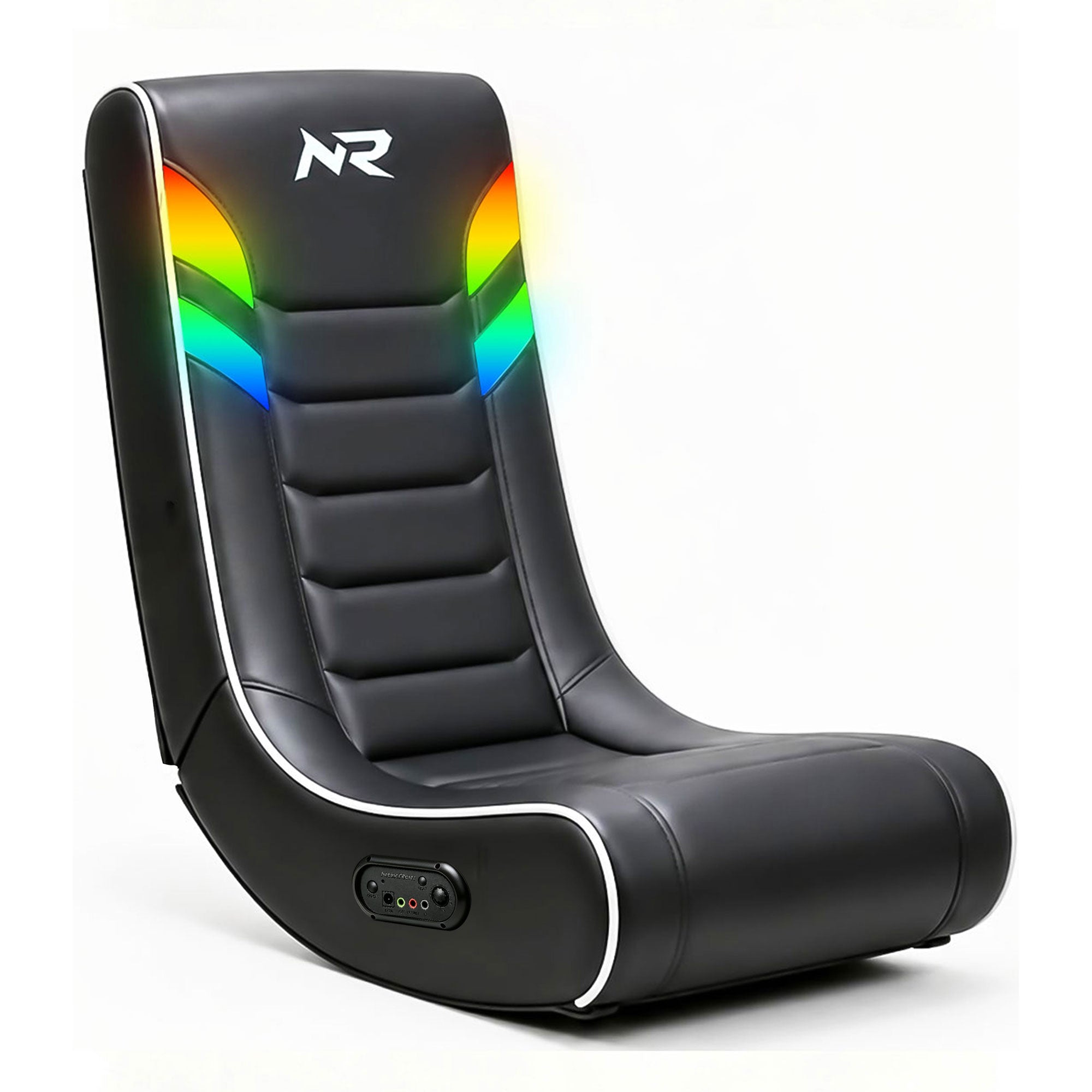 NoxRoc Video Gaming Floor Rocker Chair, Built-in Audio, RGB LED, For Gamers, Bedroom or Game Room