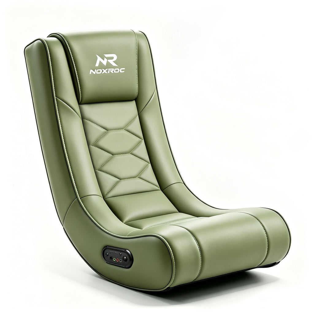 NoxRoc Video Gaming Floor Rocker Chair, Built-in 2.0 Audio, Wide Headrest