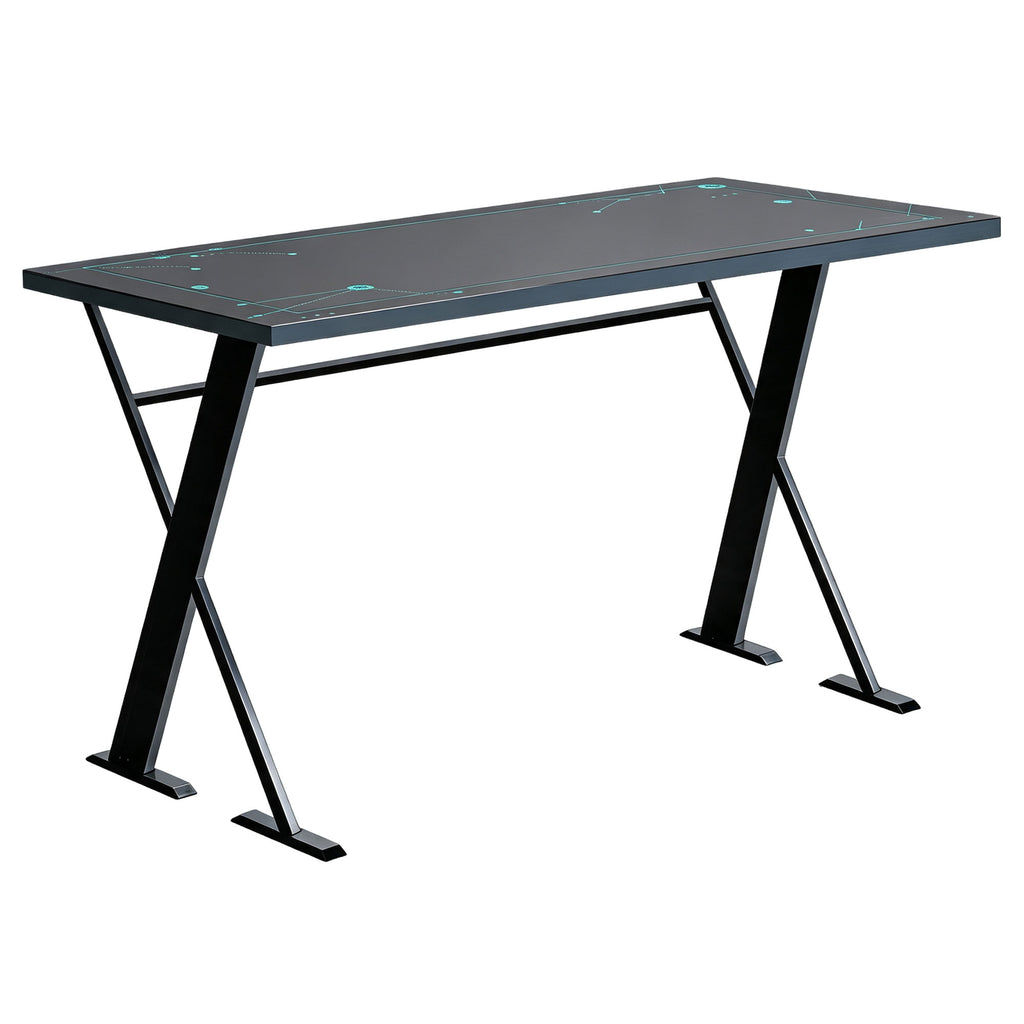 NoxRoc 50 Inch Gaming Desk with Monitor Stand, Computer Desk for Home Office, Ergonomic Gamer Desk with Z-Shaped Metal Frame, Modern PC Workstation, 50" W x 24" D x 28" H