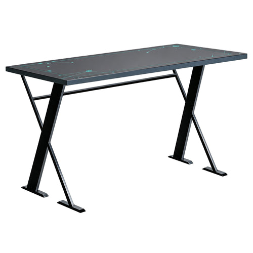 NoxRoc 50 Inch Gaming Desk with Monitor Stand, Computer Desk for Home Office, Ergonomic Gamer Desk with Z-Shaped Metal Frame, Modern PC Workstation, 50" W x 24" D x 28" H