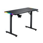 NoxRoc 50 Inch Gaming Desk with RGB LED Lights, 24"D x 50"W x 29"H, Large Computer Desk for Home Office, Stable Steel Frame, Easy Assembly