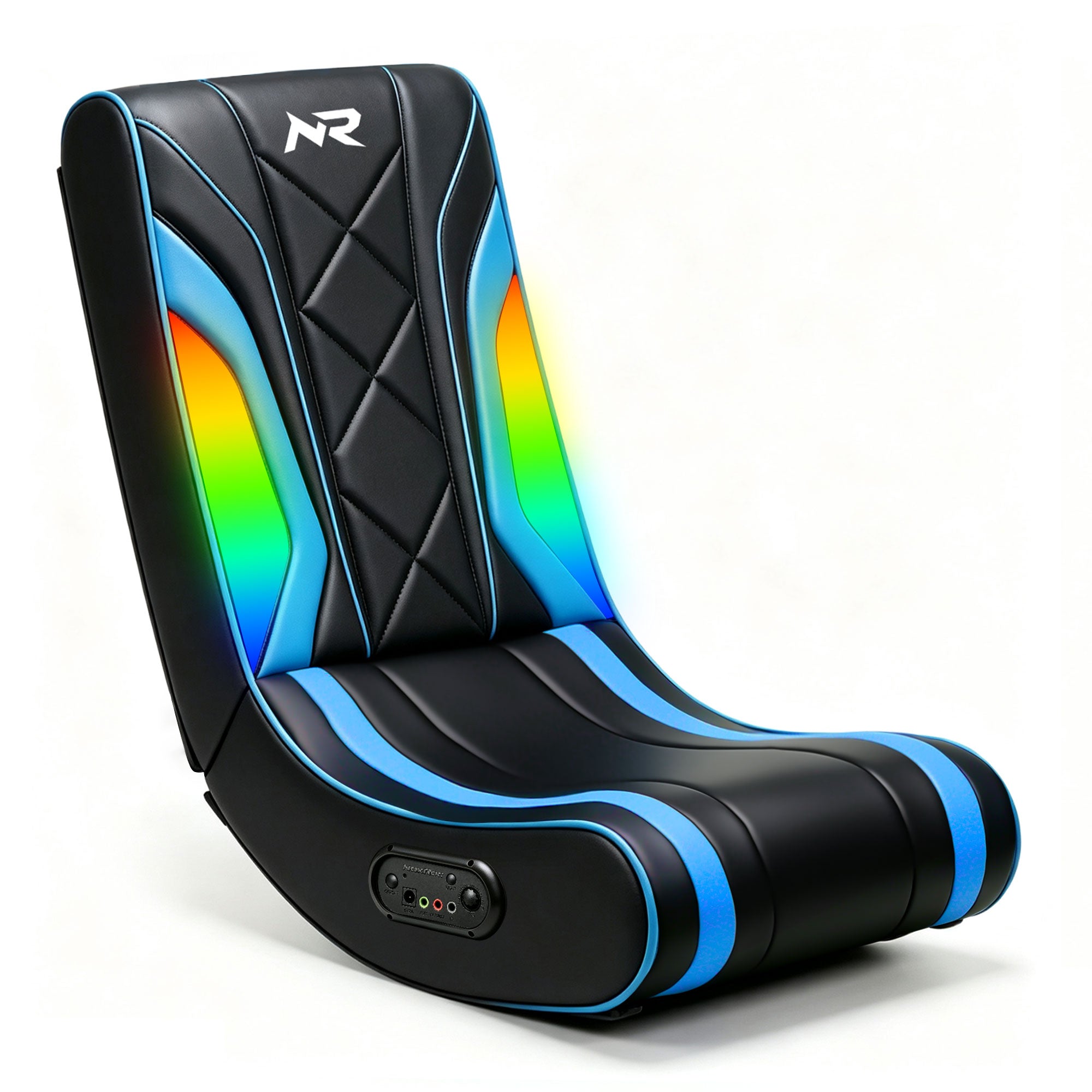 NoxRoc Video Gaming Floor Rocker Chair, Built-in Audio, RGB LED, For Gamers, Bedroom or Game Room