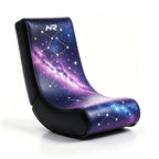 NoxRoc Printed Galaxy Nebula Starlight Graphic, Video Gaming Floor Rocker Chair For Boys, Girls, Teens, Compressed Foam