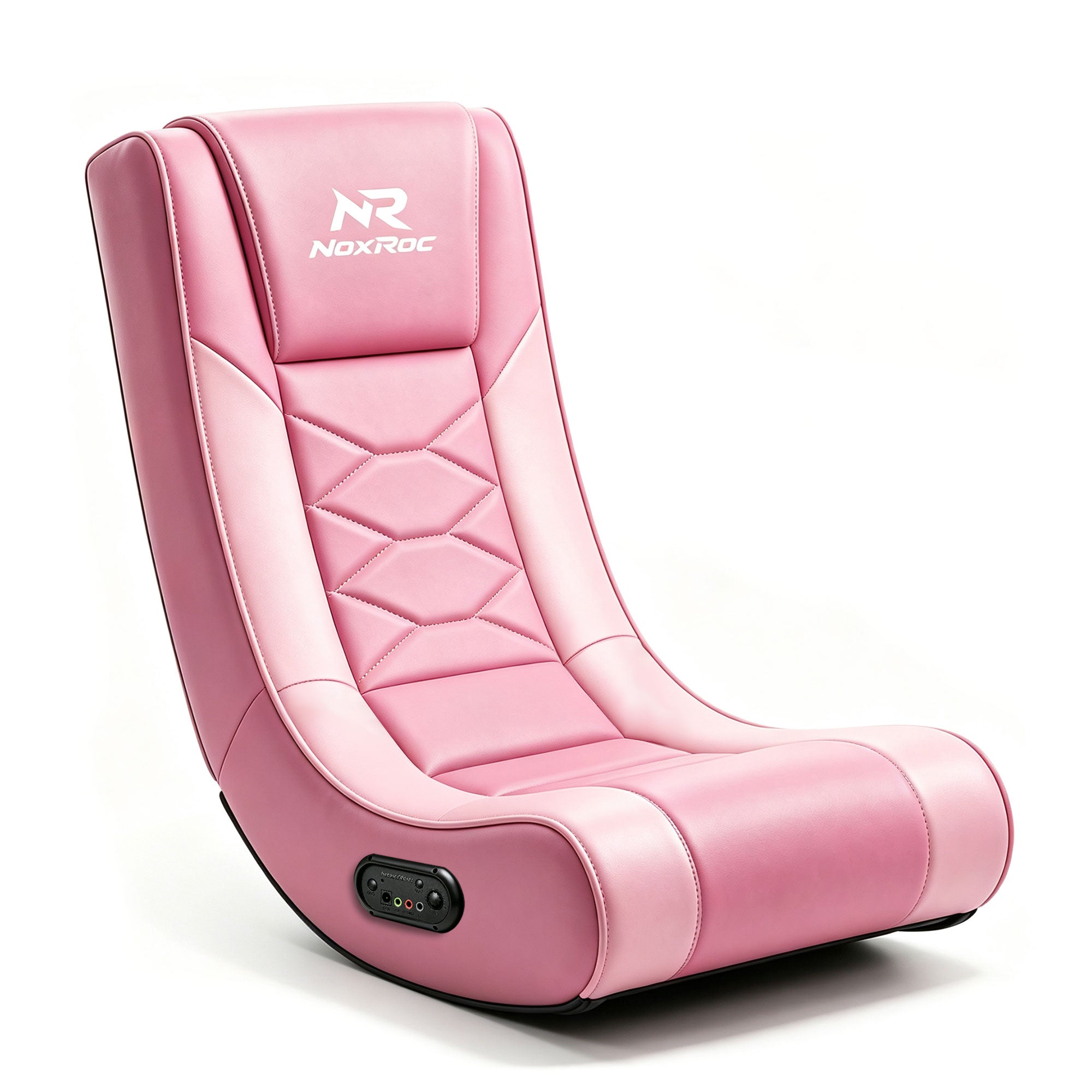 NoxRoc Video Gaming Floor Rocker Chair, Built-in Audio, For Gamers, Bedroom or Game Room, Wide Headrest