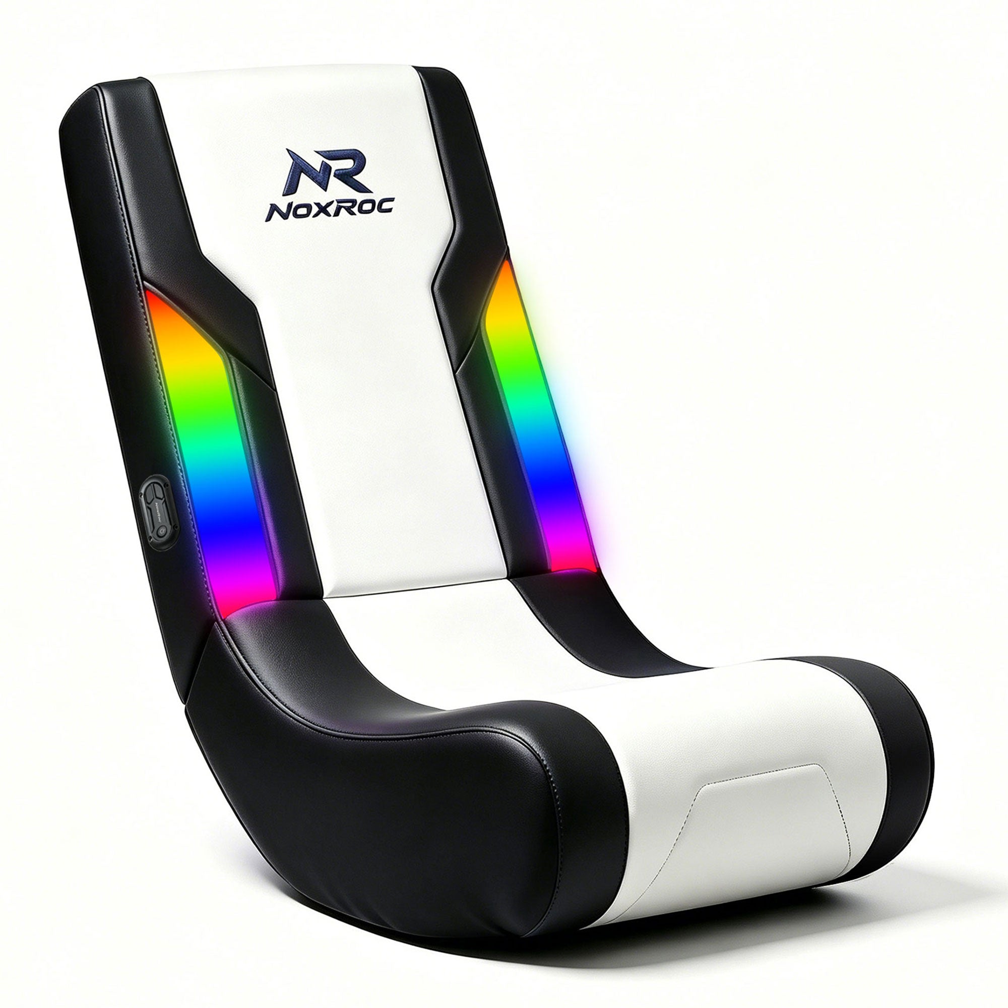 NoxRoc Video Gaming Floor Rocker Chair, RGB LED, For Gamers, Bedroom or Game Room
