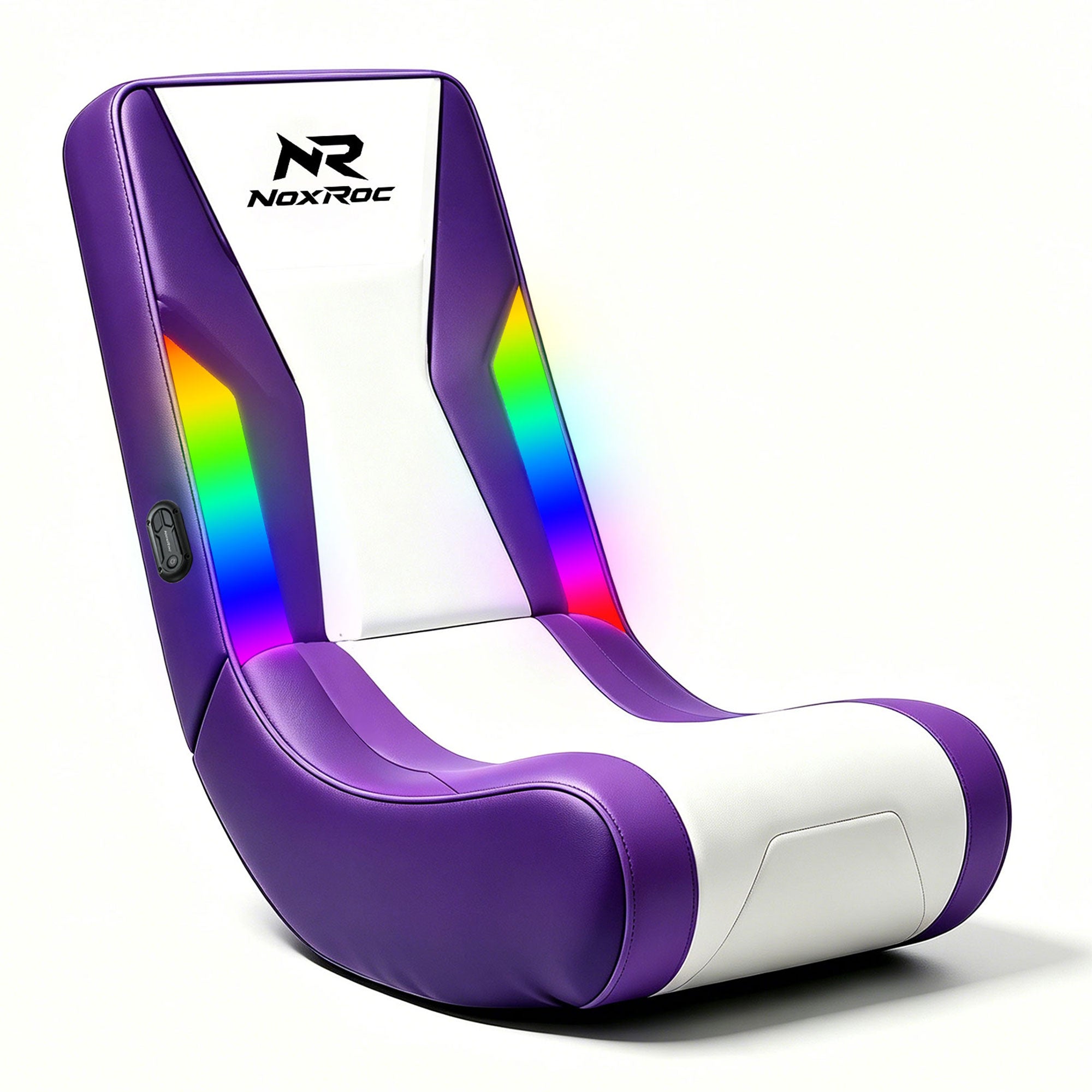 NoxRoc Video Gaming Floor Rocker Chair, RGB LED, For Gamers, Bedroom or Game Room
