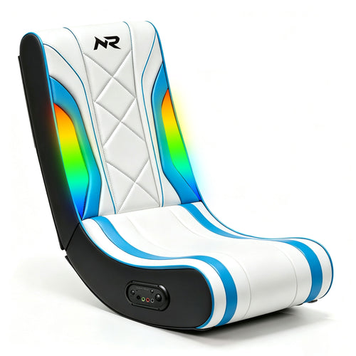 NoxRoc Video Gaming Floor Rocker Chair, Built-in Audio, RGB LED, For Gamers, Bedroom or Game Room