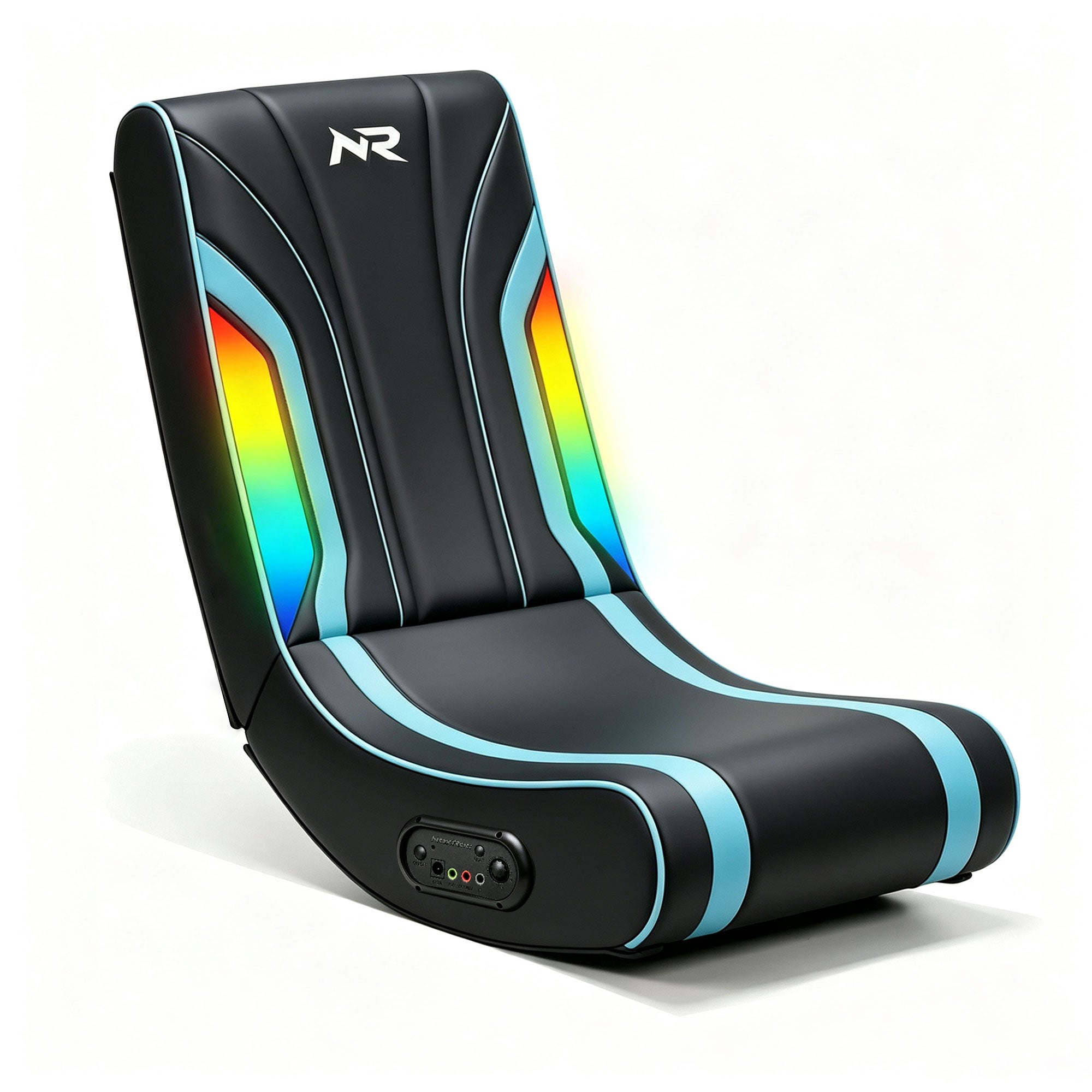 NoxRoc Video Gaming Floor Rocker Chair, Built-in Audio, RGB LED, For Gamers, Bedroom or Game Room