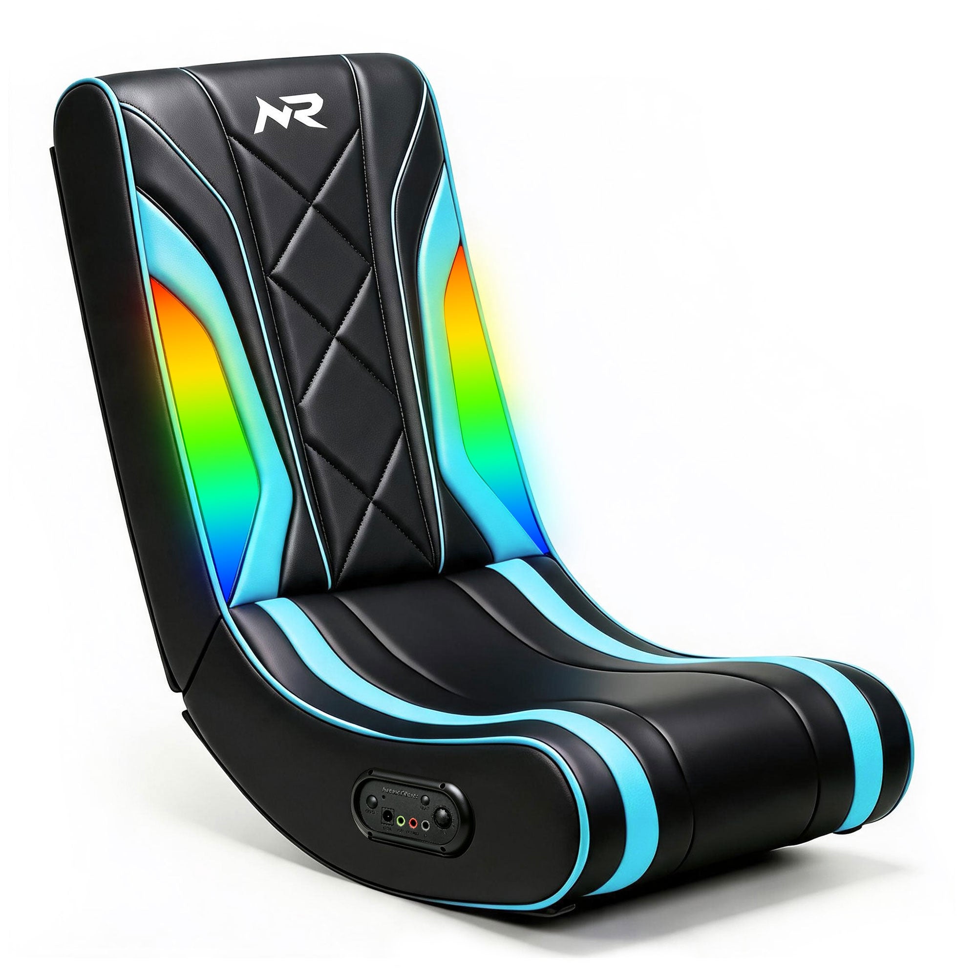 NoxRoc Video Gaming Floor Rocker Chair, Built-in Audio, RGB LED, For Gamers, Bedroom or Game Room