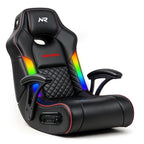 NoxRoc Video Gaming Floor Rocker Chair With Armrests, Built-in Audio, RGB LED, College Dorm Essentials for Guys and Girls, Bedroom, Dorm Room Essentials, Foldable, Gifts for Gamers