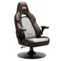 NoxRoc Console Rocker Gaming Chair, Built-in Speakers with RGB LED, Swivel Seat with Lumbar Support | 360° swivel rocker gaming chair with lumbar support