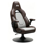 NoxRoc Console Rocker Gaming Chair, Built-in Speakers with RGB LED, Swivel Seat with Lumbar Support | 360° swivel rocker gaming chair with lumbar support