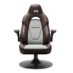NoxRoc Console Rocker Gaming Chair, Built-in Speakers with RGB LED, Swivel Seat with Lumbar Support | 360° swivel rocker gaming chair with lumbar support, flip-up arms and stable base for console gaming or reading.