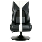 NoxRoc Console Rocker Gaming Chair, Built-in Speakers with RGB LED, Swivel Seat with Lumbar Support | 360° swivel rocker gaming chair with lumbar support