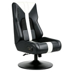 NoxRoc Console Rocker Gaming Chair, Built-in Speakers with RGB LED, Swivel Seat with Lumbar Support | 360° swivel rocker gaming chair with lumbar support