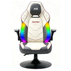 NoxRoc Pedestal Gaming Chair, Built-in 2.0 AUDIO, RGB LED, 360° Swivel Seat with Lumbar Support, Sapphire