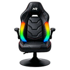 NoxRoc Pedestal Gaming Chair, Built-in 2.0 AUDIO, RGB LED, 360° Swivel Seat with Lumbar Support, Sapphire