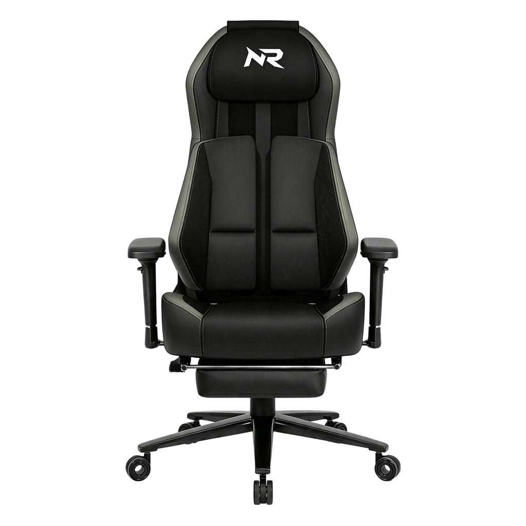 NoxRoc Gaming Chair, High-Back Ergonomic Computer Chair Massage Lumbar Cushion, Height Adjustable Game Chair with 360°-Swivel Seat for Office or Gaming