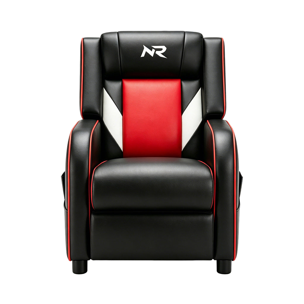 NoxRoc Gaming Recliner Chair, Racing Style Single PU Leather Sofa Modern Living Room Recliners Ergonomic Comfortable Home Theater Seating