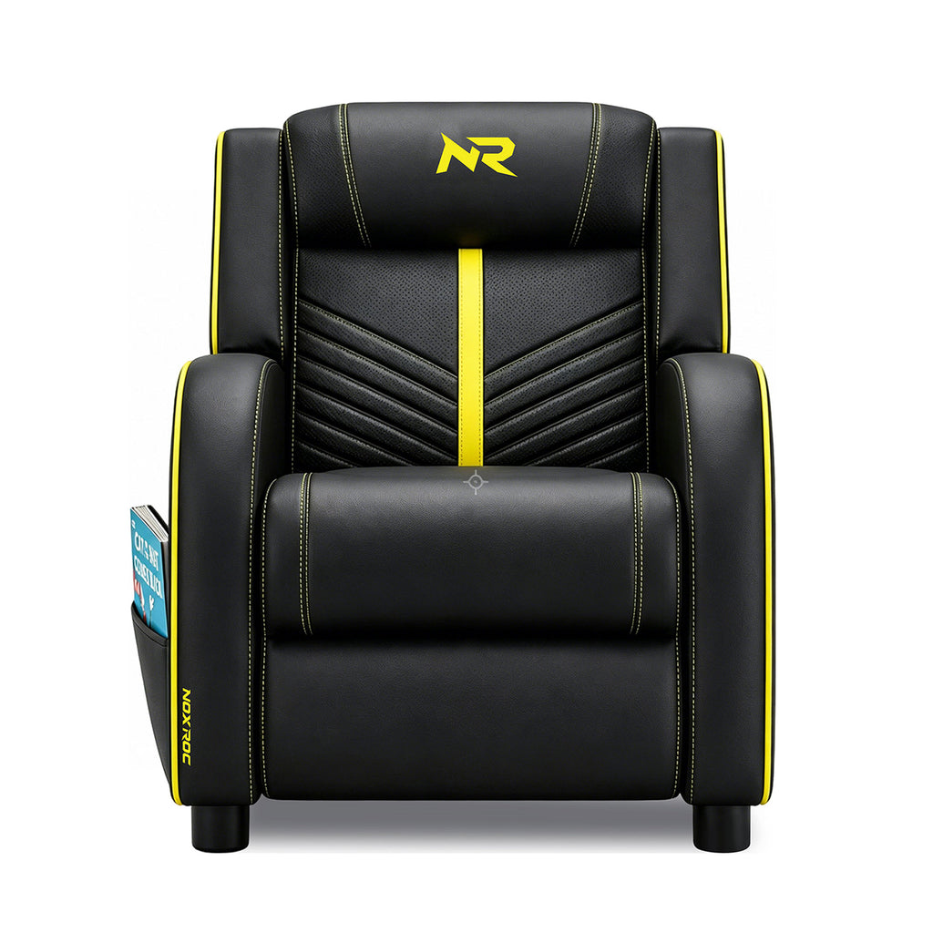 NoxRoc Gaming Recliner Chair, Racing Style Single PU Leather Sofa Modern Living Room Recliners Ergonomic Comfortable Home Theater Seating