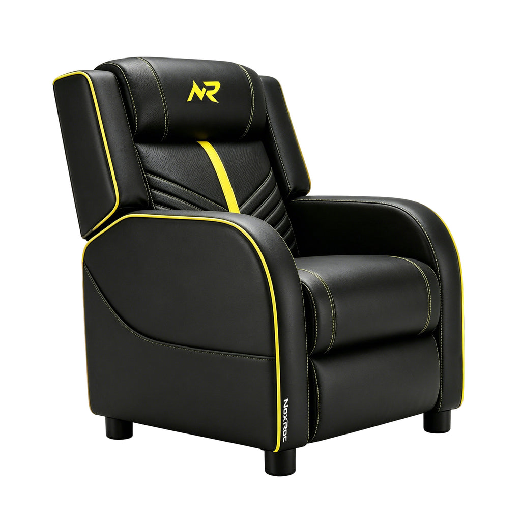 NoxRoc Gaming Recliner Chair, Racing Style Single PU Leather Sofa Modern Living Room Recliners Ergonomic Comfortable Home Theater Seating
