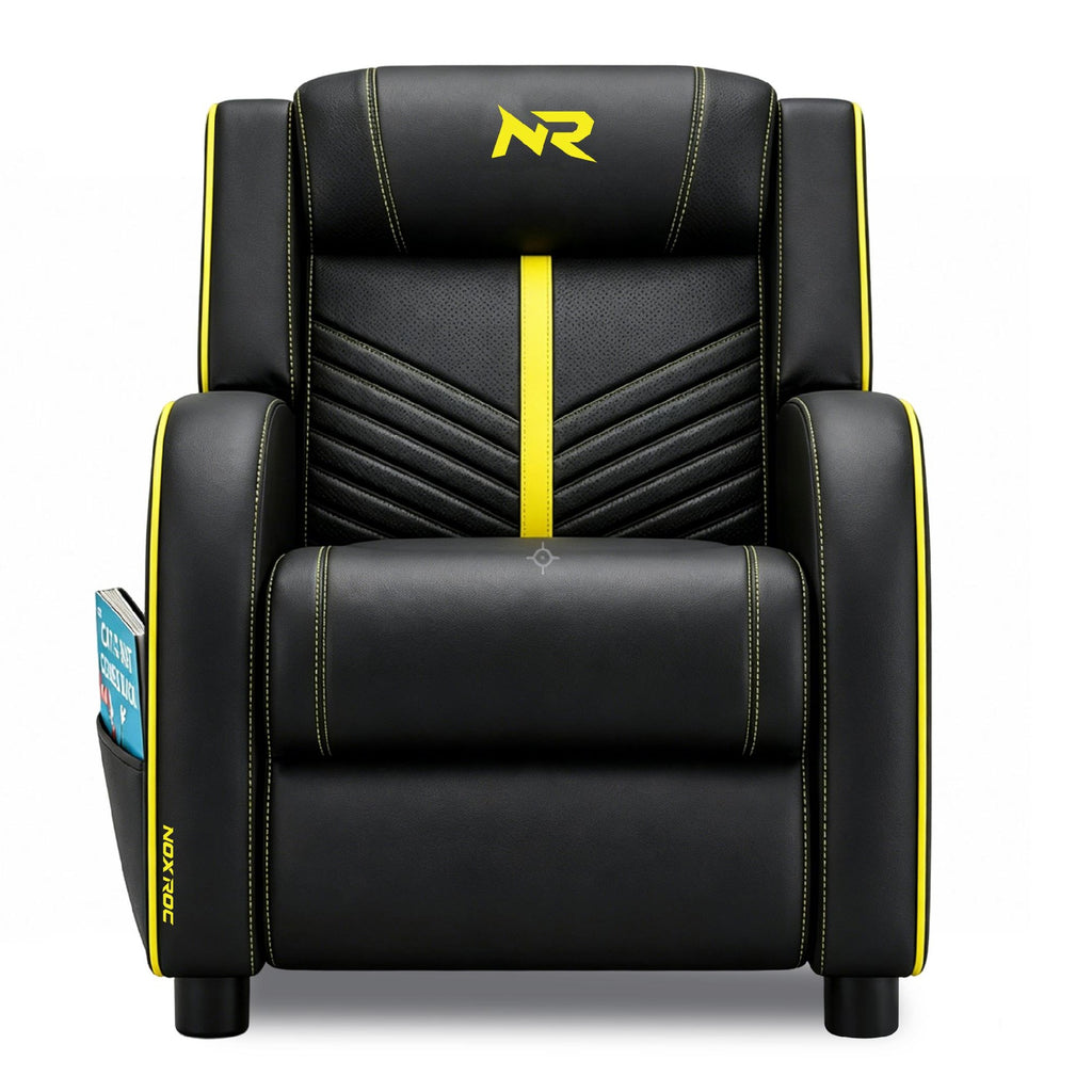 NoxRoc Gaming Recliner Chair, Racing Style Single PU Leather Sofa Modern Living Room Recliners Ergonomic Comfortable Home Theater Seating