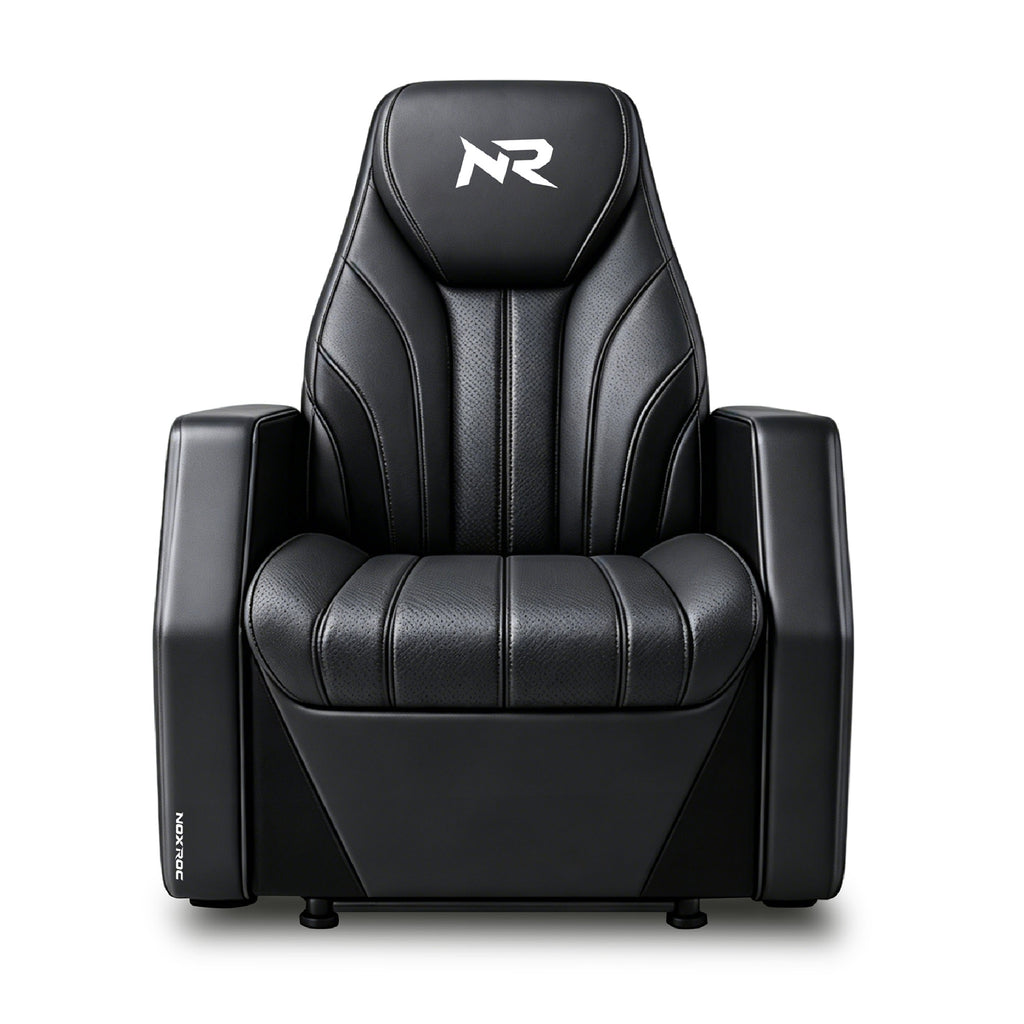 NoxRoc Gaming Recliner Chair, Built-in 2.1 Channel Stereo Speaker, Racing Style Single PU Leather Sofa Modern Living Room Recliners Ergonomic Comfortable Home Theater Seating