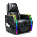 NoxRoc Gaming Recliner Chair, Built-in 2.1 Channel Stereo Speaker, RGB LED, Racing Style Single PU Leather Sofa Modern Living Room Recliners Ergonomic Comfortable Home Theater Seating