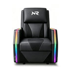NoxRoc Gaming Recliner Chair, Built-in 2.1 Channel Stereo Speaker, RGB LED, Racing Style Single PU Leather Sofa Modern Living Room Recliners Ergonomic Comfortable Home Theater Seating