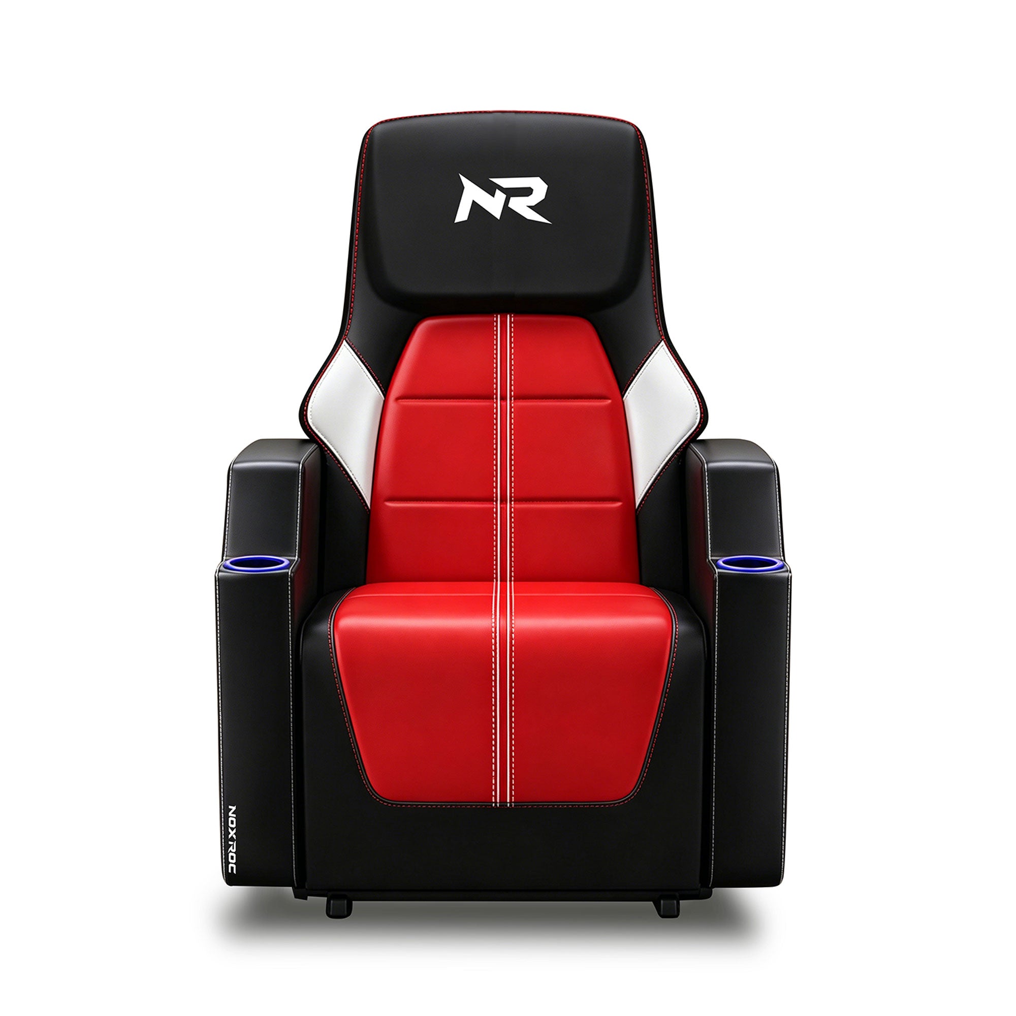 NoxRoc Gaming Recliner Chair, Built-in 2.1 Channel Stereo Speaker, Racing Style Single PU Leather Sofa Modern Living Room Recliners Ergonomic Comfortable Home Theater Seating