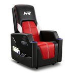 NoxRoc Gaming Recliner Chair, Built-in 2.1 Channel Stereo Speaker, Racing Style Single PU Leather Sofa Modern Living Room Recliners Ergonomic Comfortable Home Theater Seating